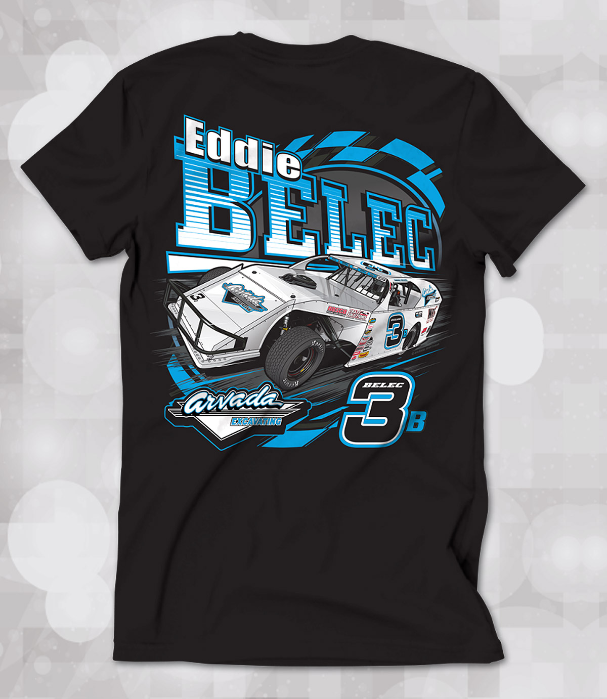 Excel Sportswear Design of the Week Eddie Belec Racing Shirt Back