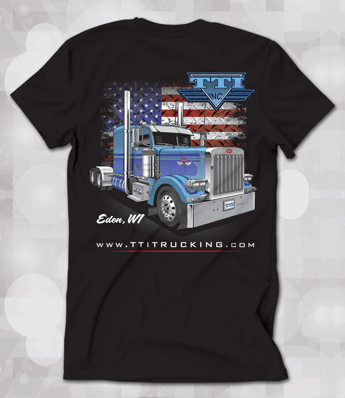 Excel Sportswear Design of the Week TTI Trucking Shirt Back