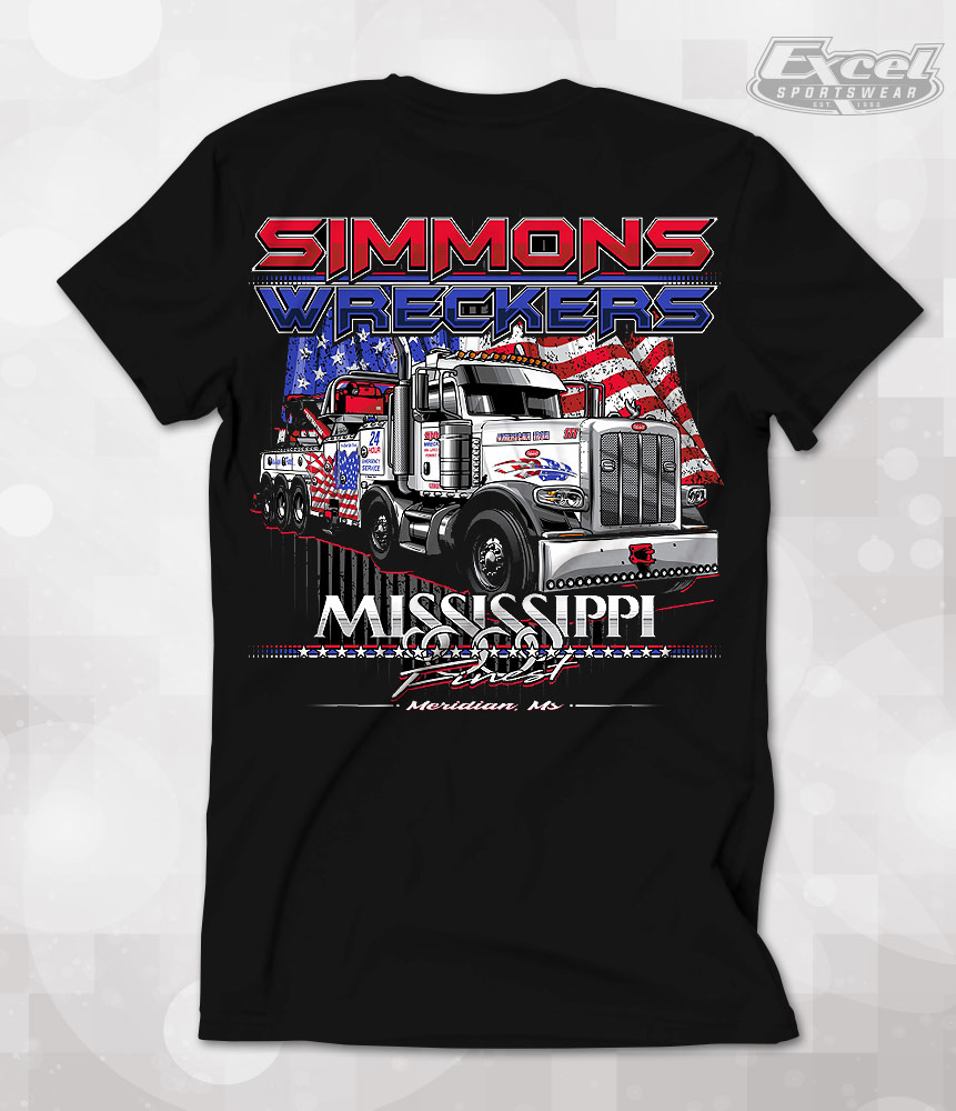Excel Sportswear Custom Designed Towing Apparel Simmons Wreckers