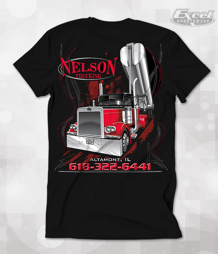 Excel Sportswear Custom Designed Trucking Apparel Nelson Trucking