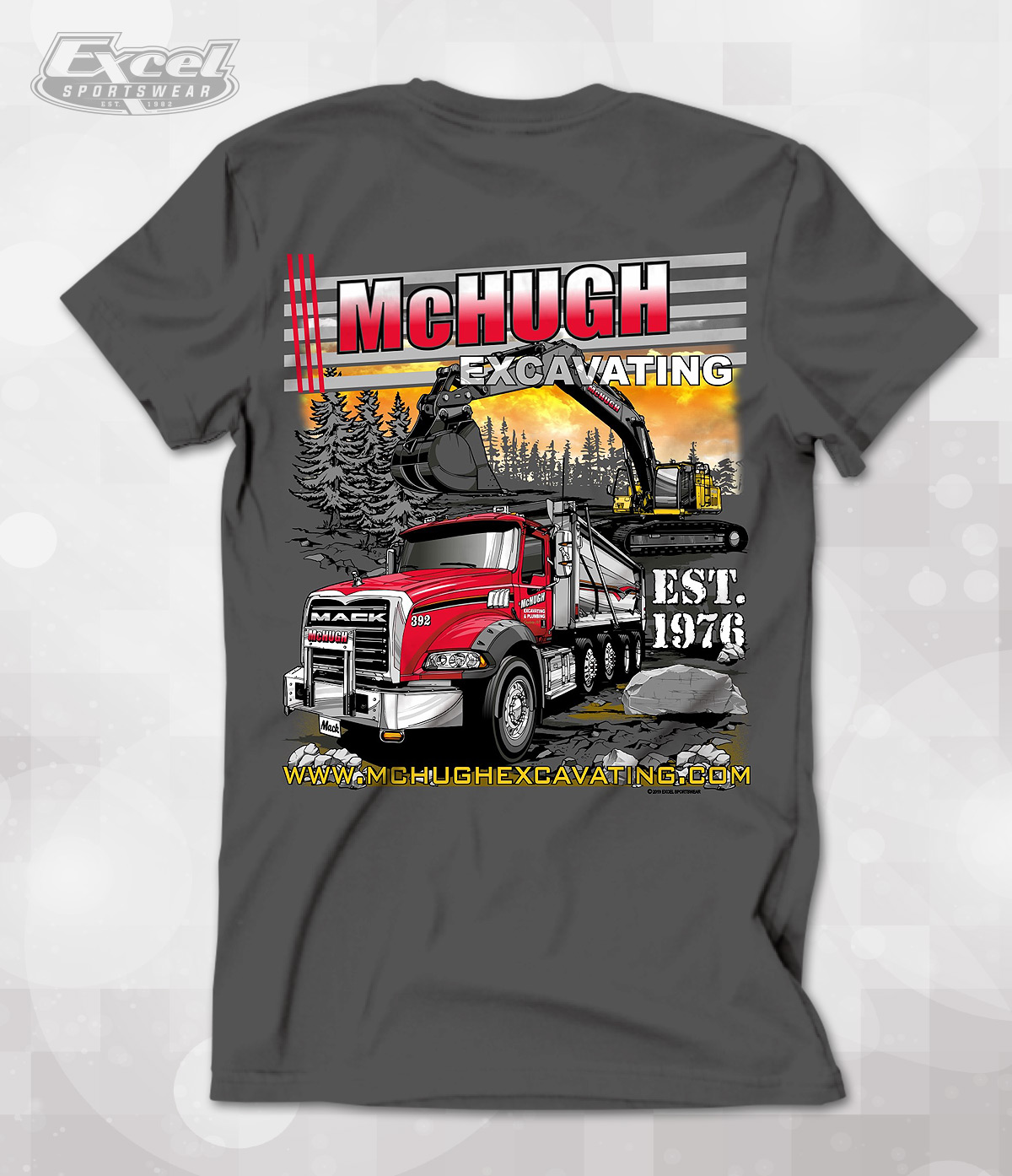 Excel Sportswear Design of the Week McHugh Excavating & Plumbing