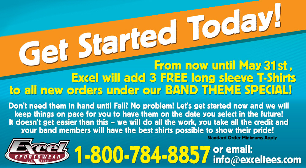 Excel Band Camp Tees - Get Started Now