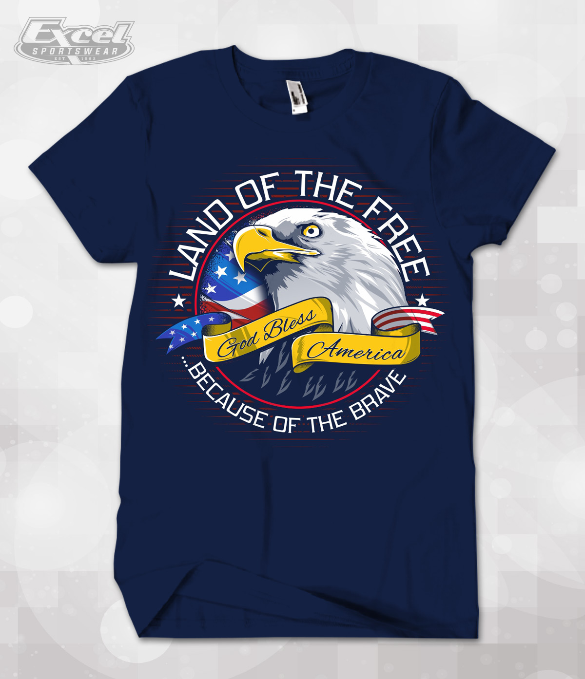 Patriot Series, Because of the Brave, 2019 Memorial Day Shirt by Excel Sportswear