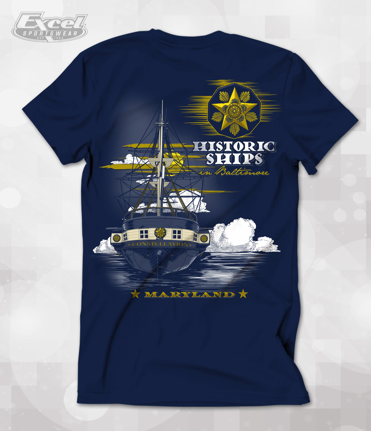 Excel Sportswear's Design of the week Historic Ships in Baltimore
