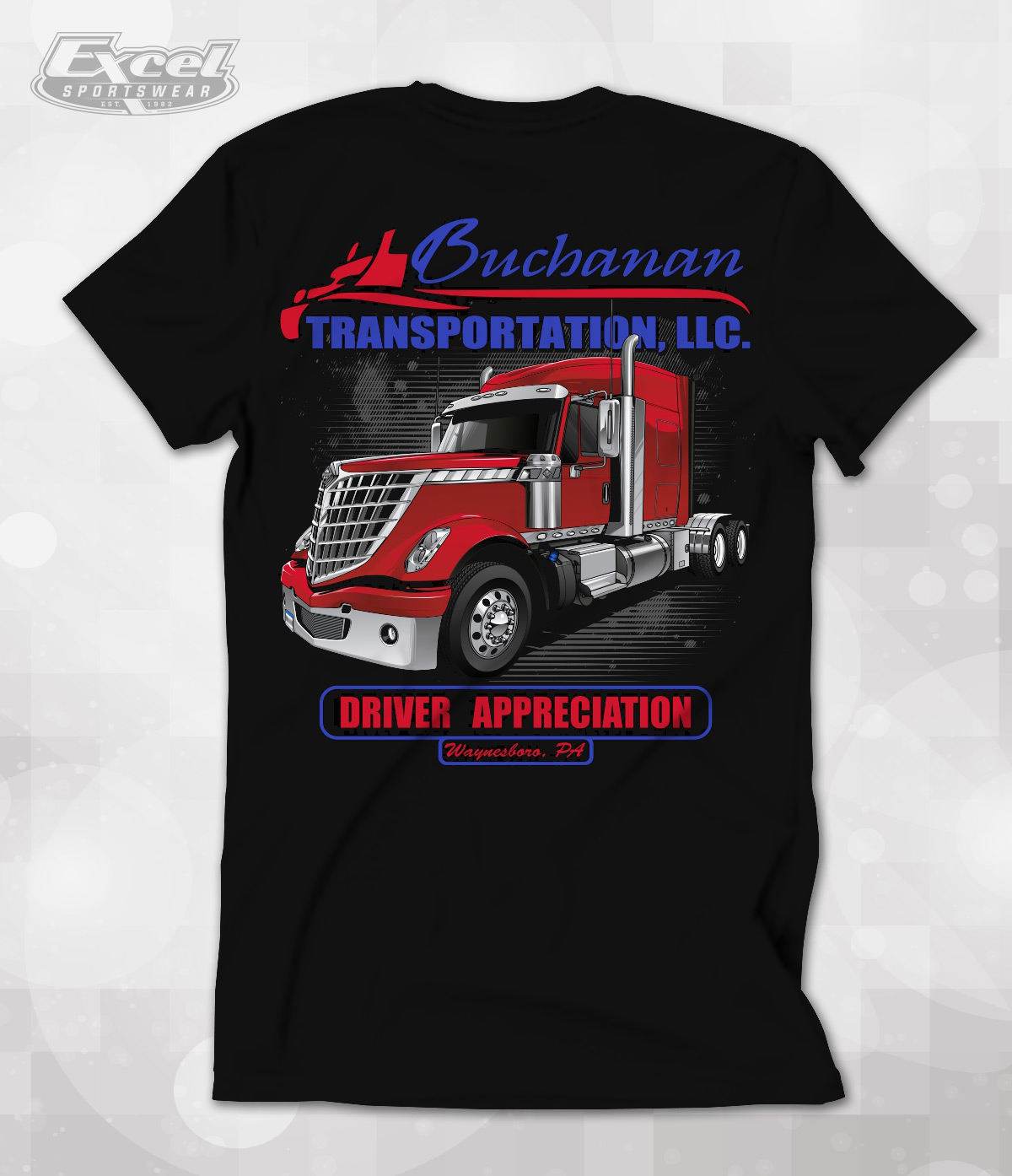 Excel Sportswear's Design of the week Buchanan Transportation, LLC