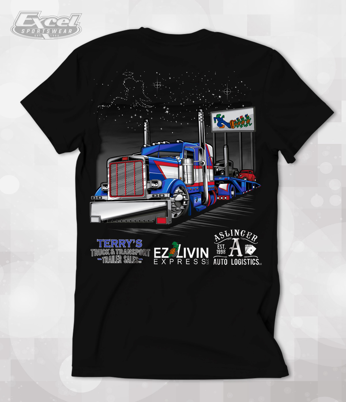 Excel Sportswear's Design of the week Hunt's Lodge Motorcycle Campground and Cabins