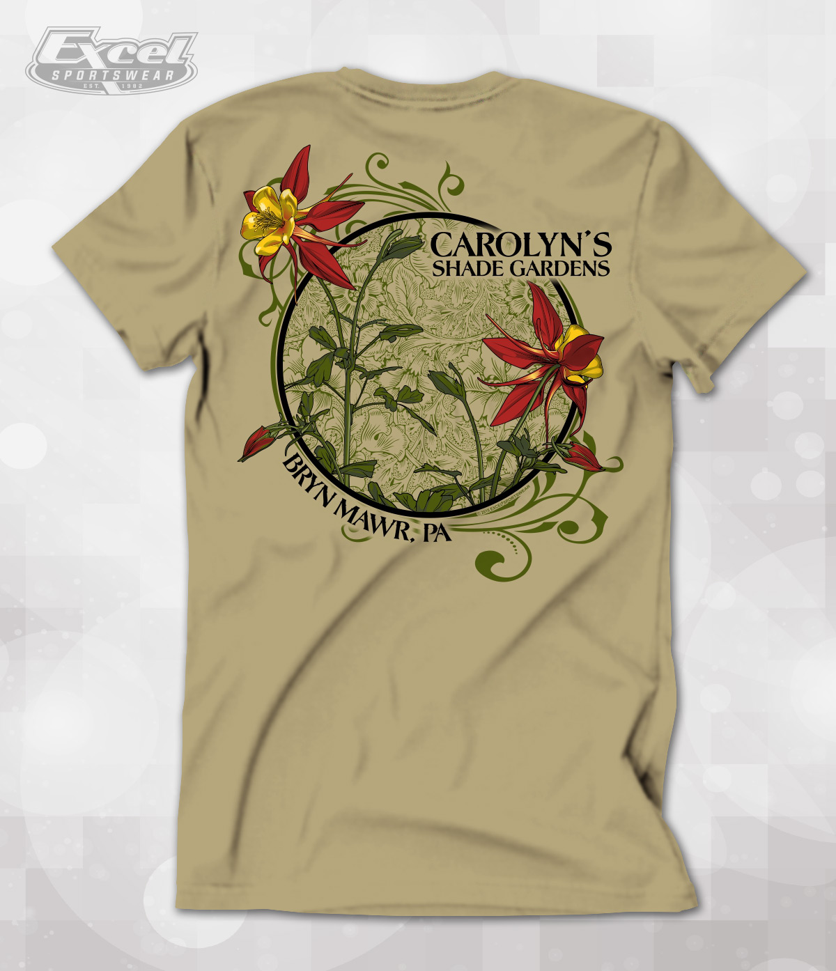 Excel Sportswear's Design of the week Carolyn's Shade Gardens
