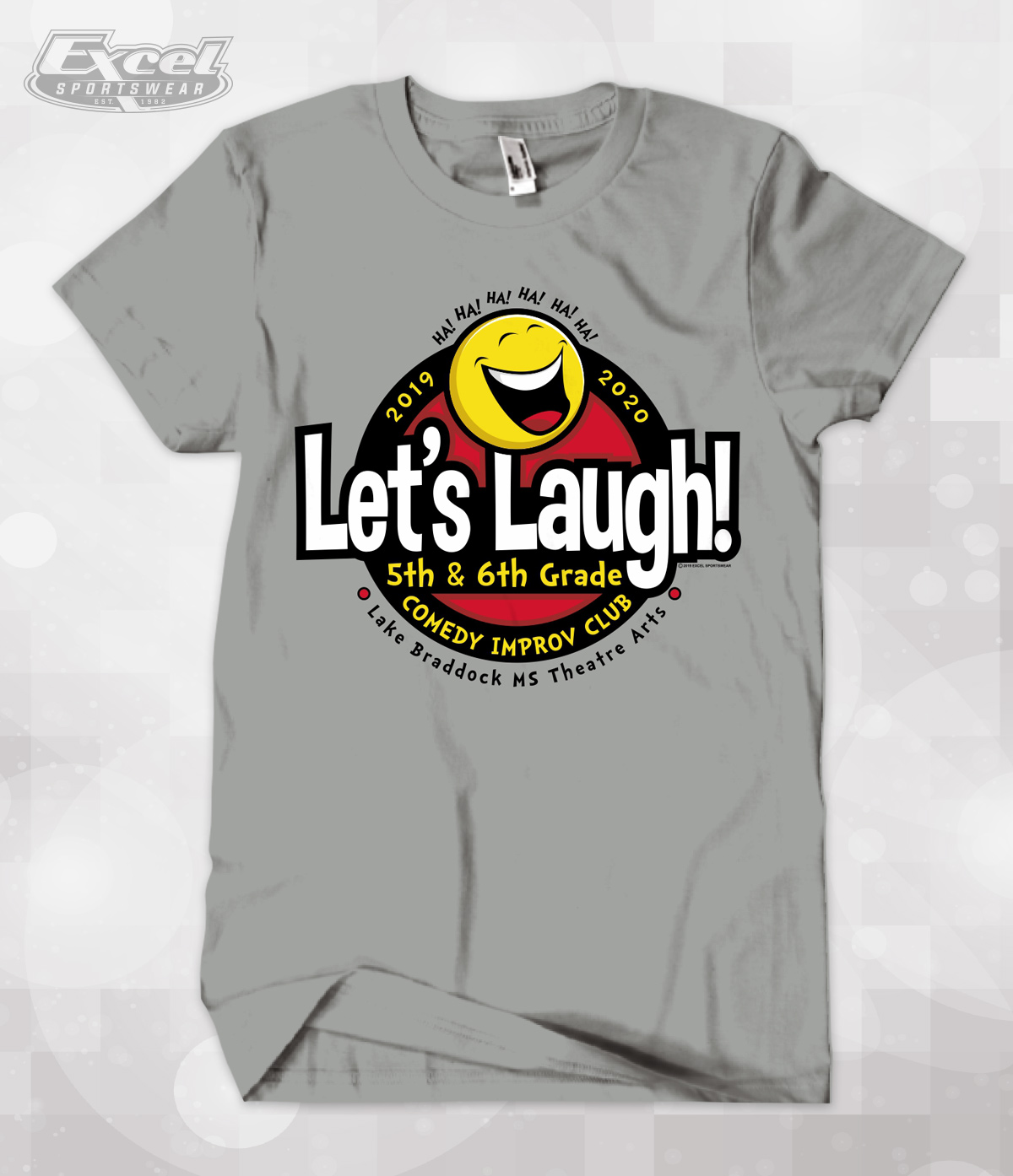 Excel Sportswear's Design of the week Lake Braddock Secondary School Comedy Improv Club