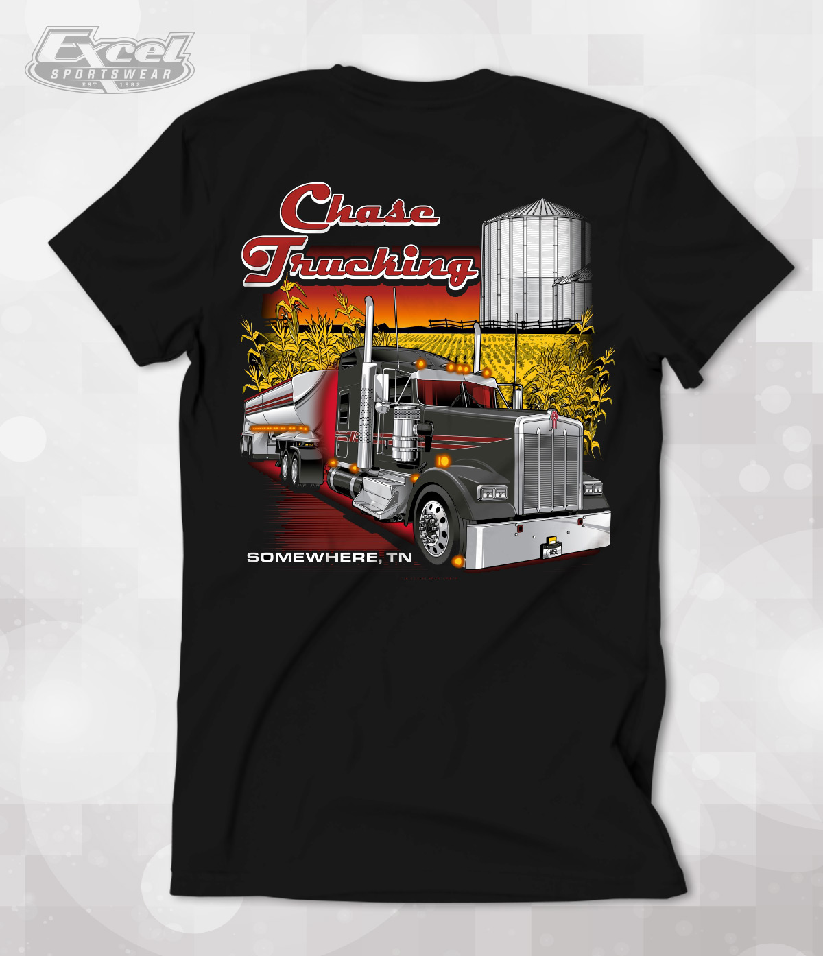 Excel Sportswear Design of the week featuring Chase Trucking