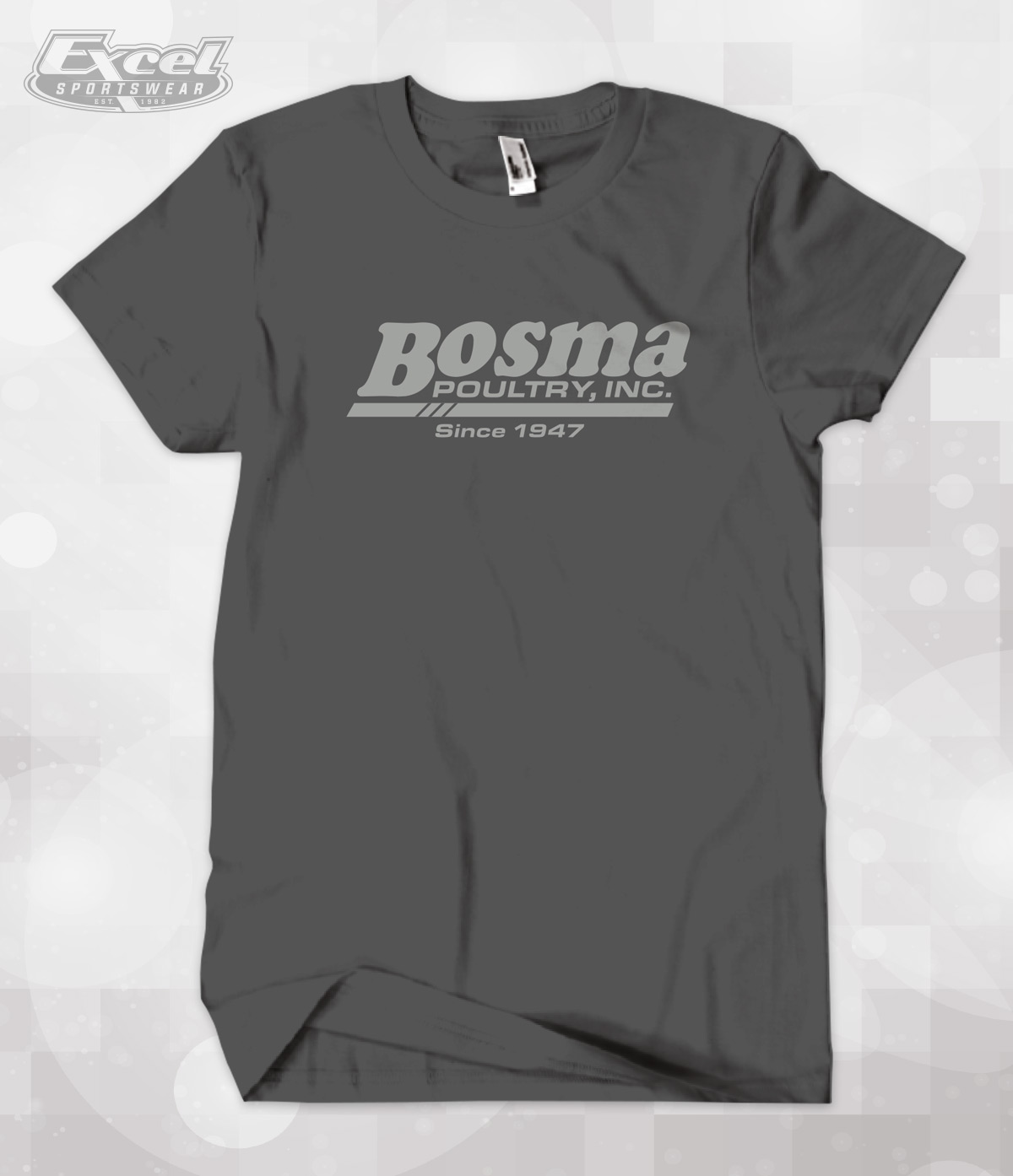 Custom Hand drawn apparel design for Bosma Poultry Inc.